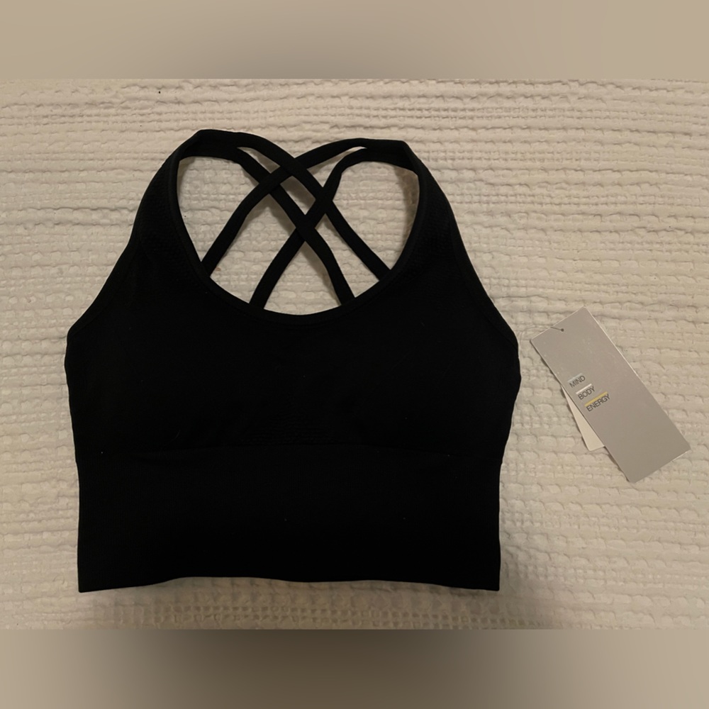 New Zella Black Sports Bra sz Small
